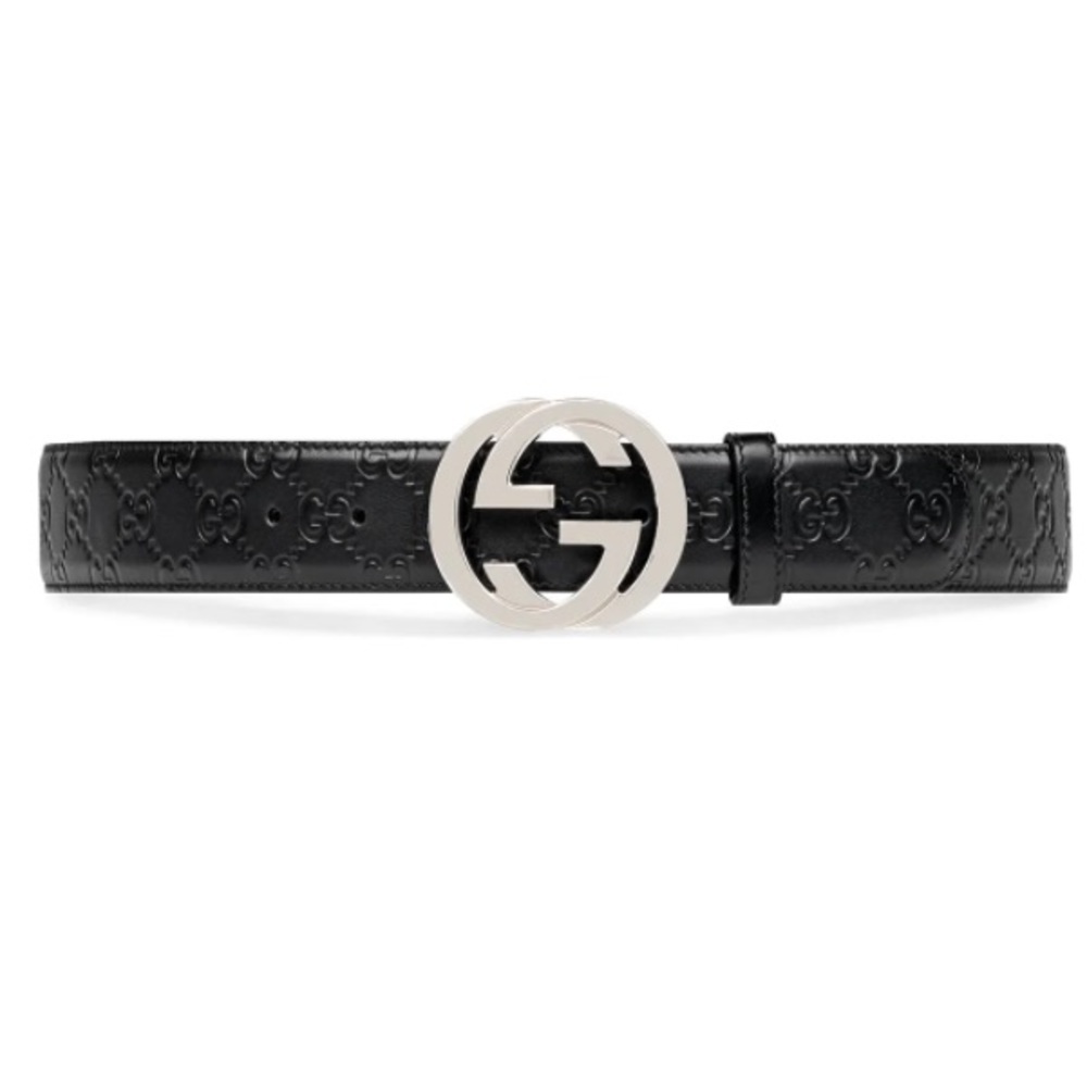 GUCCI signature GG logo leather belt size 95/38